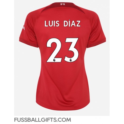 Liverpool Luis Diaz #23 Fußballbekleidung Heimtrikot Damen 2022-23 Kurzarm